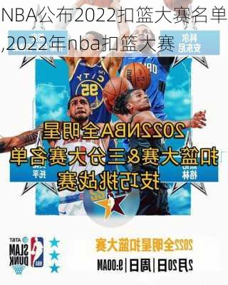NBA公布2022扣篮大赛名单,2022年nba扣篮大赛